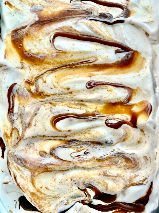 Cream Cheese Caramel Ribbons